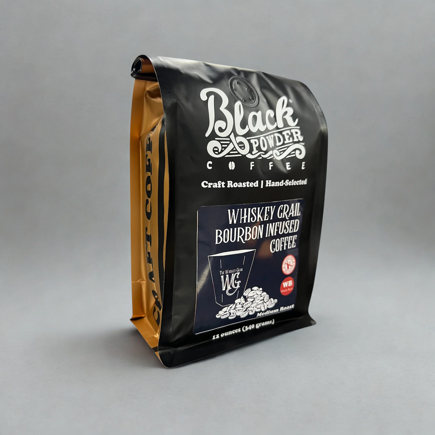Whiskey Grail Bourbon Infused Coffee | Small Batch by Black Powder Coffee